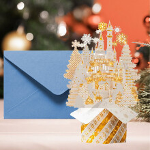 Carte de vœux de Noël 3D avec enveloppe (lot de 1)