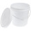 1Pack Plastic Bucket Pail for General Users with Water Holding Function White 20.8X20.8X20.6in 5L 3