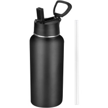 Vacuümgeïsoleerde roestvrijstalen waterfles, zwart, 950 ml