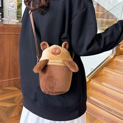 Τσάντα Capybara βελούδινη χιαστί μεγάλης χωρητικότητας 2