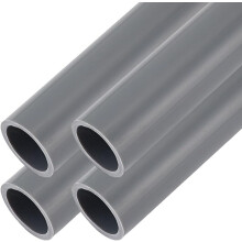 Černá pevná kulatá PVC trubka, délka 13,8" x vnější průměr 0,8" 4 ks
