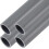 Μαύρος άκαμπτος στρογγυλός σωλήνας PVC 13,8" Μ x 0,8" OD 4 τεμάχια 1