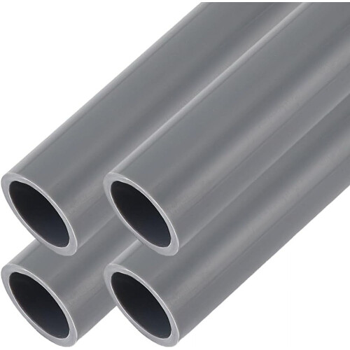 Μαύρος άκαμπτος στρογγυλός σωλήνας PVC 13,8" Μ x 0,8" OD 4 τεμάχια