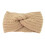 Knitted wool headband cross style camel color 1