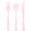 Pink Plastic Silverware Set150pcs (50forks50knives50 1