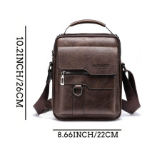Pánska vintage kožená kabelka cez rameno, crossbody