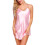 Camicia da notte corta da donna in raso con scollo a cascata, 1 pezzo 2