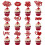 Valentine's Day Cupcake Toppers Glitter Lips Hearts Cupid 6