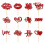 Valentine's Day Cupcake Toppers Glitter Lips Hearts Cupid 7