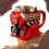 V8-motor kaffemugg Retro mekanisk design 340 ml 1