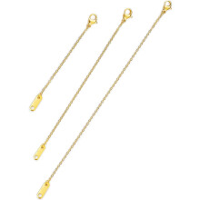 Ensemble de rallonges de collier plaquées or 18 carats (2, 4 et 6 pouces)
