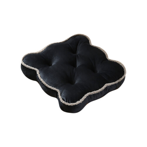 Vaskbar gulvpude med høj elasticitet, sort, 16x16 tommer 1