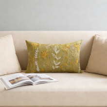Flower Embroidery Pillowcase Soft Fabric 1 Piece