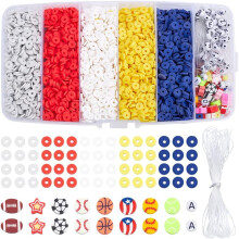 Patriottische klei kralenset rood wit blauw 5204 stuks