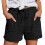 Dameshorts i hør med brede ben, sorte, 5XL 1