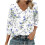 Top da donna con scollo a V, camicetta morbida e casual a maniche a 3/4 1