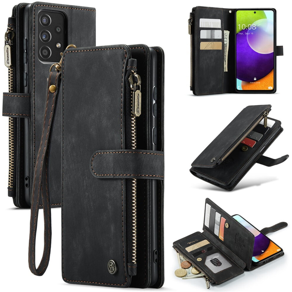 Caseme Wallet Case For Samsung Galaxy A52/A52s Pu Black 908436826785