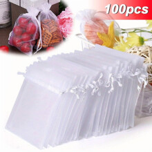 Organza Jewelry Bags Drawstring 100 pcs