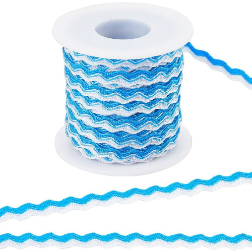 Ruban à franges ondulées Rick Rack, 1/4 pouce, 17,5 yards