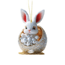 Easter Bunny Hanging Pendant Animal Ornament Style A