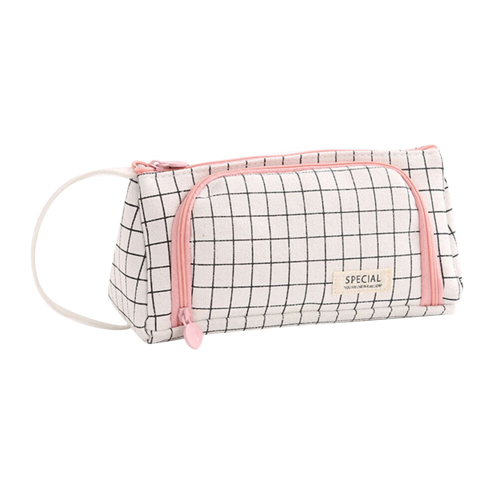 Triangular pencil case checkered pattern 1 piece