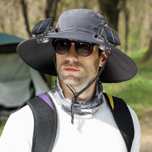 Solar-Ventilator-Sonnenhut UPF51+ Kühlender Bucket Hat