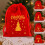 Sacos de presente de flanela com cordão para o Natal, tamanho médio (6x8 polegadas). 1