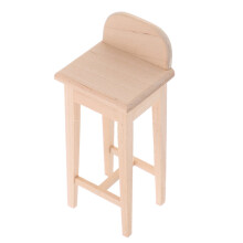 Tabouret de bar miniature en bois beige (1 pièce)