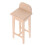 Tabouret de bar miniature en bois beige (1 pièce) 1