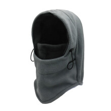 Polar fleece scarf 3-in-1 unisex grey black