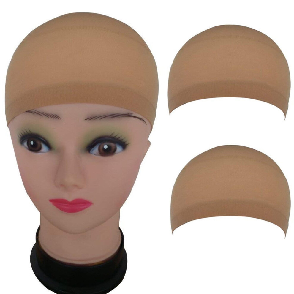 Wig Cap Mesh Hair Net Stretchable Elastic 2 Pack