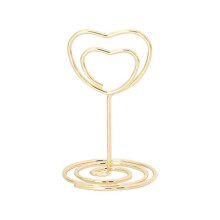 Porte-numéros de table en forme de cœur, fil de 4,8 cm (1,9 pouce), lot de 10