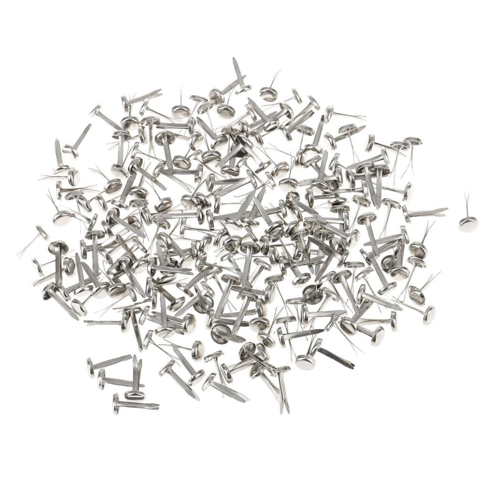 Mini Silver Iron Brad Paper Fasteners 200 Pieces 908436731232
