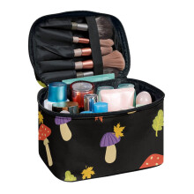 Cosmetic Organizer Bag Mushroom Leaf Design 8.86x6.5x5.9