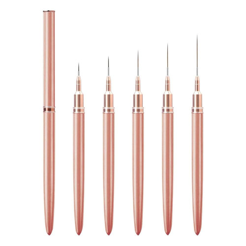 Metallic-Nagelkunstpinsel-Liner-Set, 5-teilig, 4–25 mm