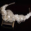 Bruidshaaraccessoire met witte kristallen kralen (1 stuk) 1