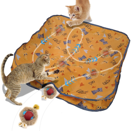 ZNZ Interactive Cat Toy with Mat Rechargeable
