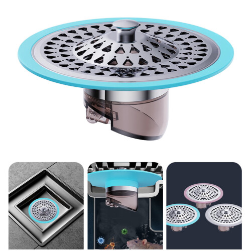 Floor Drain with Odor and Backflow Protection for Showers 1