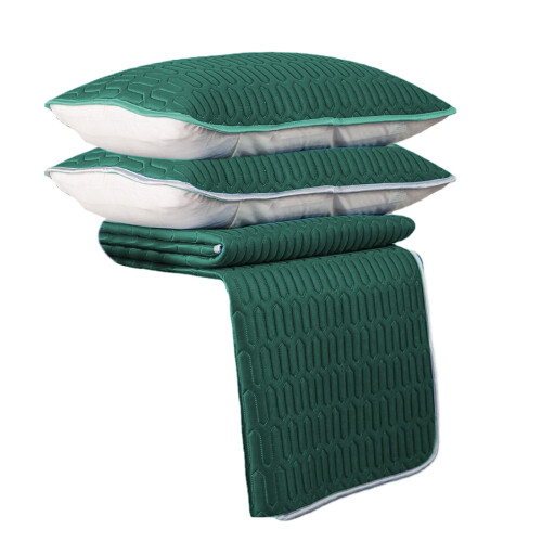 Surmatelas en mousse émulsion avec draps et taies d'oreiller