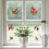 Rub-on Transfer Decals Christmas Cardinal Birds 6x12 in 3 6