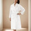 Women's Satin Robe White L 2