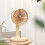 Ventilateur de bureau rechargeable USB à deux vitesses et angle réglable 1