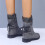 Women's Mid-Calf Winter Snow Boots Woolen Yarn Back Strap 3