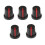 Guitar Effect Pedal Knobs Black and Red 2x5 pcs 1