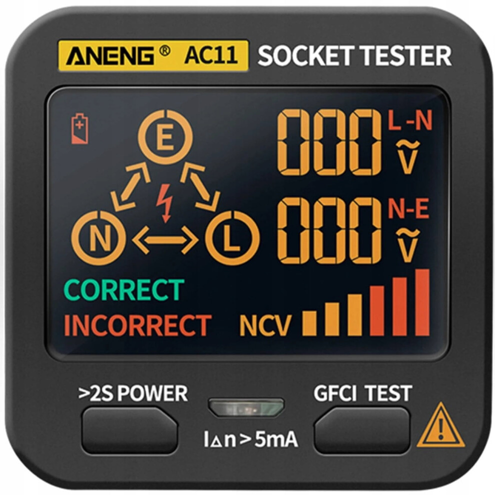 Digital Socket Tester For Ground, Phase, And Polarity 971050754536