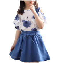 Girls Skater Skirt Blue Metallic Sparkly A-Line Mini 11-12
