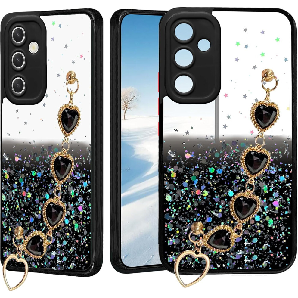 Clear Glitter Silicone Case For Samsung Galaxy A54 5G Pink 908436743044