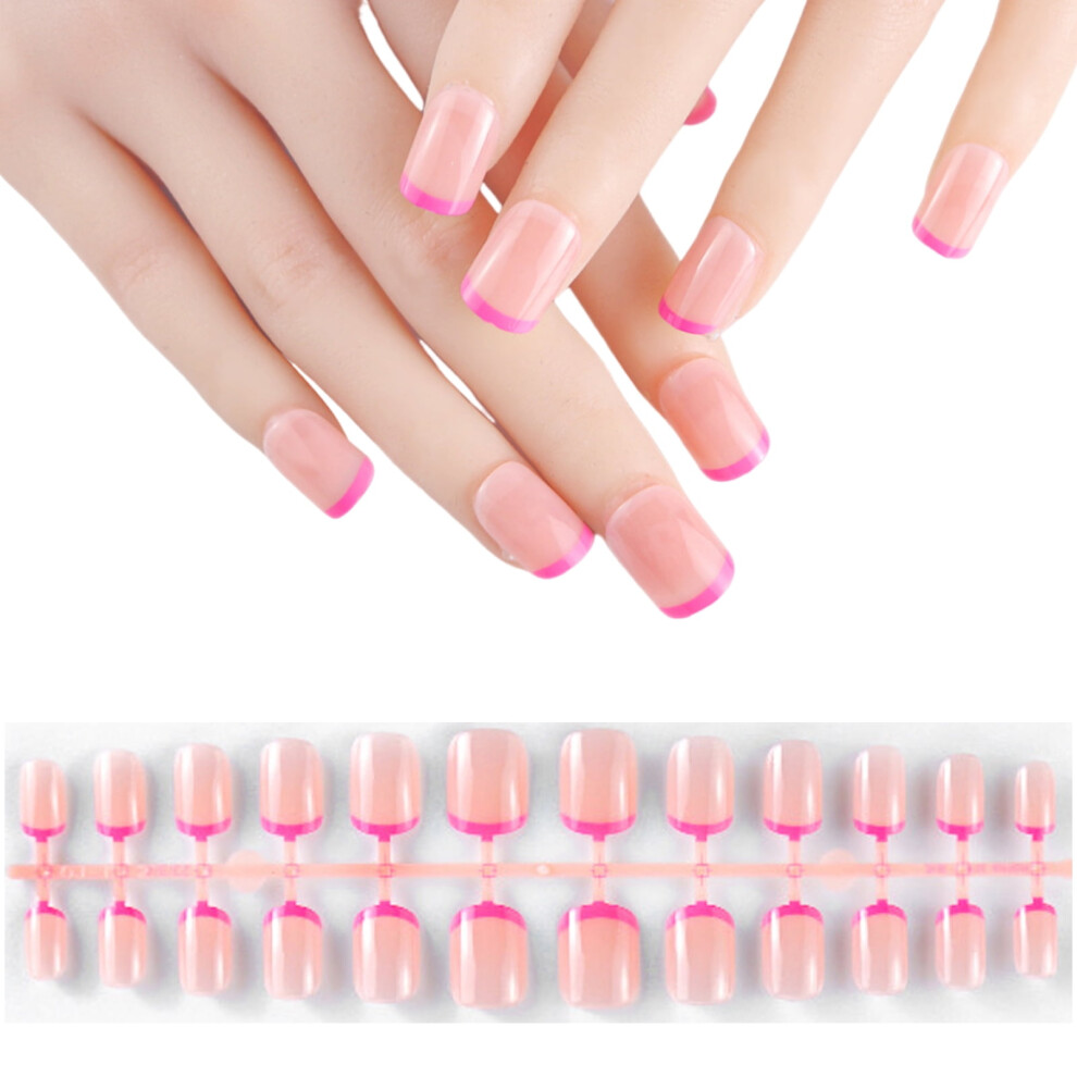 French Tip False Nails Almond Shape 600 per Box