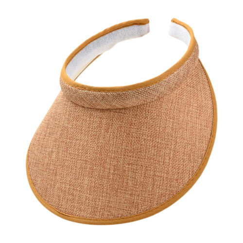Sun Visor Hat Sweat Absorbent Adjustable Khaki