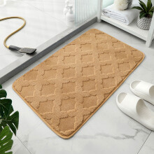 Super Absorbent Thickened Plush Bathroom Mat, Non-Slip Floor Carpet for Toilet and Bedroom Doorway, Quick-Dry Velvet Rug for Home Safety and Comfort